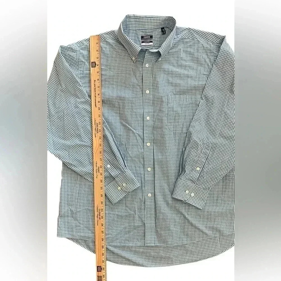 IZOD Shirt Men's Collared Plaid Long Sleeve Button Down Size 2XL  XXL - Picture 6 of 7